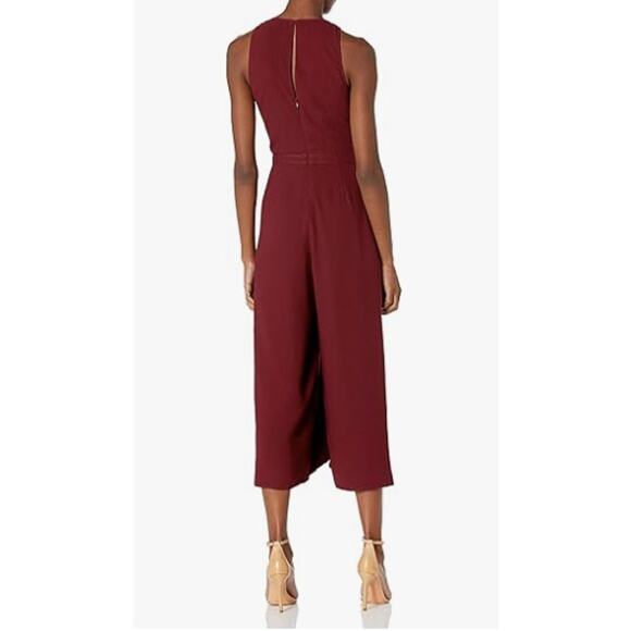Joie Jumpsuit Mairead Garnet Wide Leg Capri Wrap Tie Open Leg Size 0 NEW - Picture 2 of 16